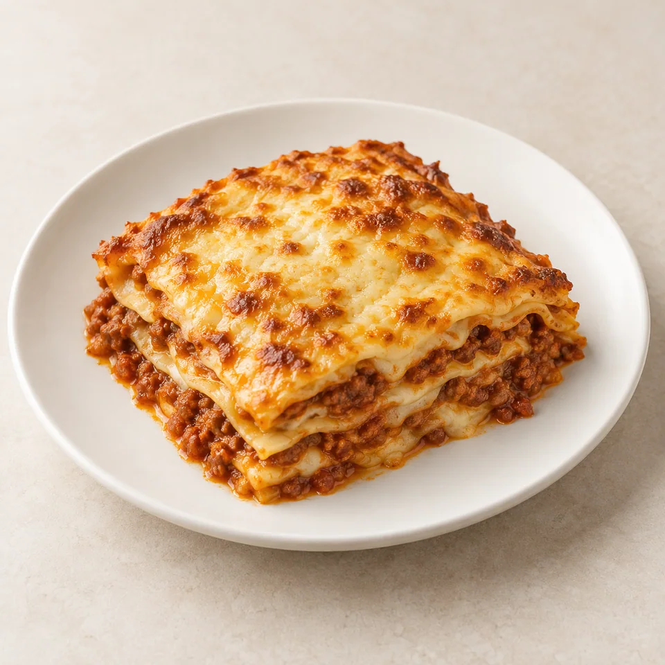 Lasagne trzy mięsa — ilustracja propozycji podania